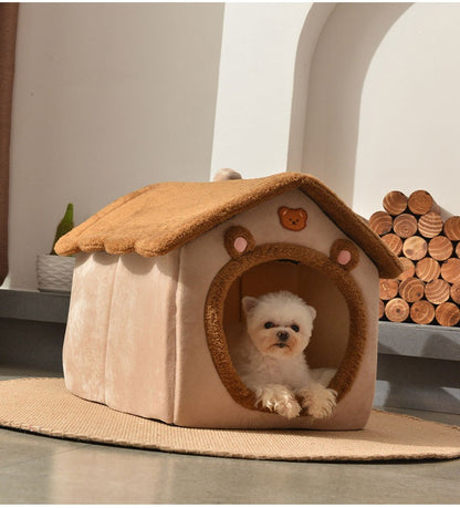 Casa de Cachorro Dobrável, Casinha, Cama, Tapete Para Cães Pequenos e Médios, Gatos, Quente de Inverno, Cama de Gato, Ninho, Produtos Para Animais de Estimação, Cesta, Caverna de Filhotes, Sofá Para Pets