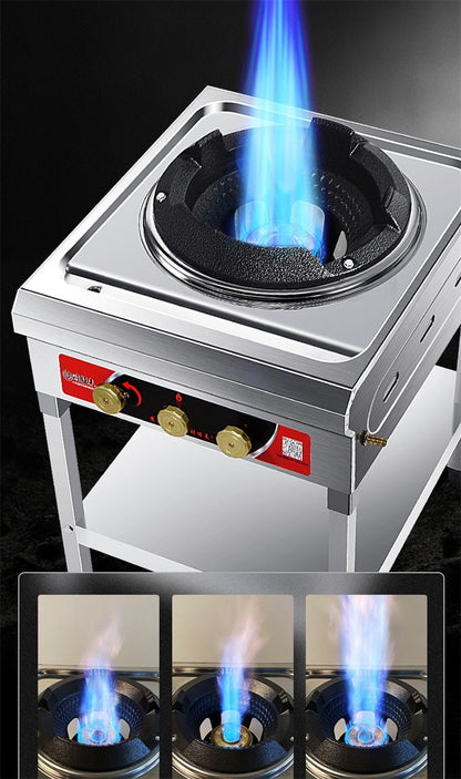 Household Fierce gas Stove Commercial Hotel Restaurant Gas Cooker High Pressure Liquefied Gas Cooktop with Flameout Protection