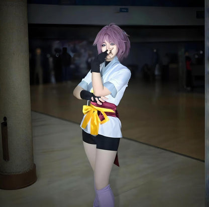 Machi Komacine Cosplay Costume Pink Wig Halloween Carnival Costumes for Women Anime Cosplay Outfits Dress