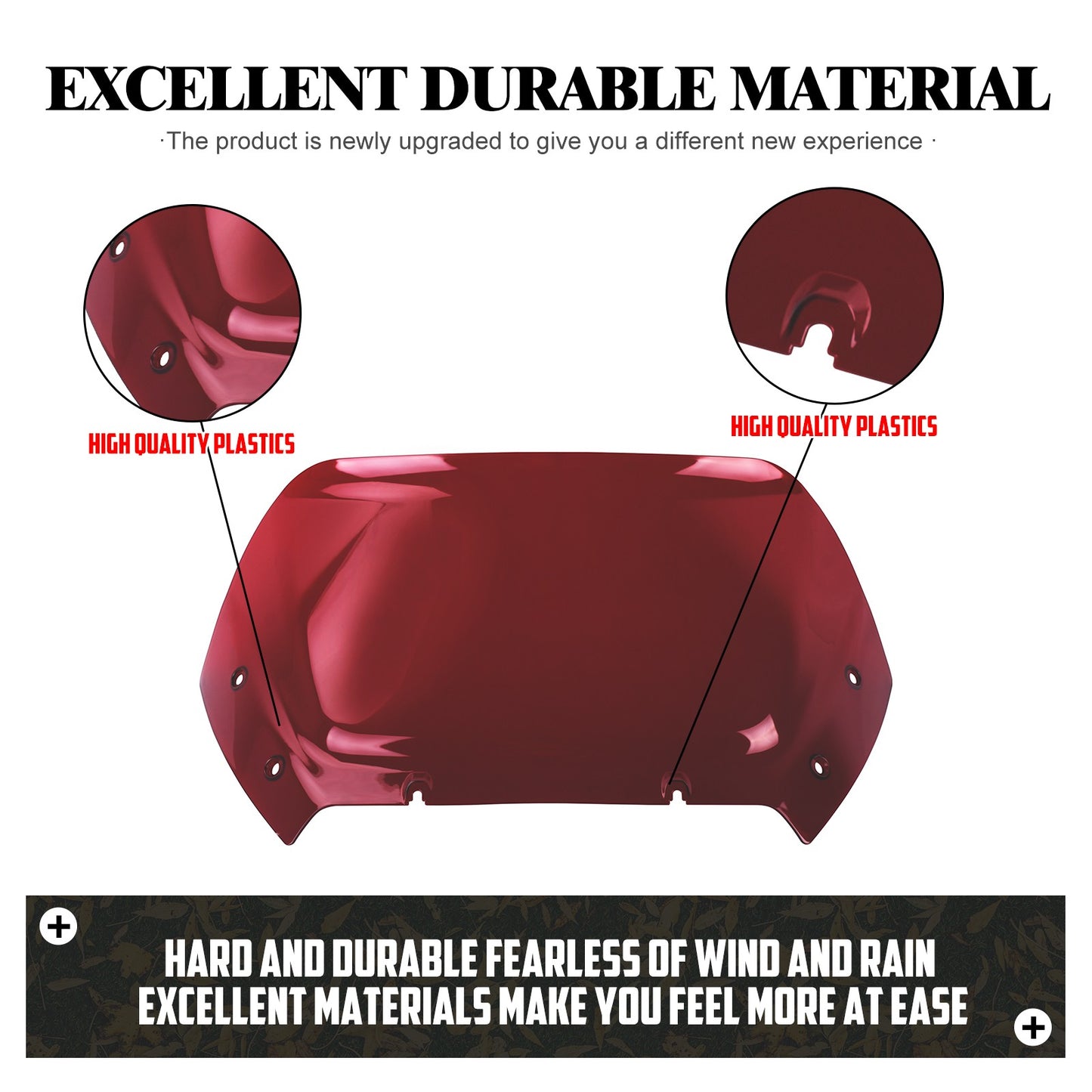 Para-brisa de motocicleta 10" Carenagem Defletor de vento Para-brisa ABS para Harley Touring CVO Road Glide 2023 2024 2025 FLTRX FLTRXSE