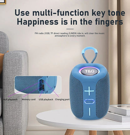 Caixa De Som Speaker Bluetooth Portátil Music Sem Fio Subwoofer Mini Rádio FM Woofer Graves Computador PC TV Pequeno Áudio