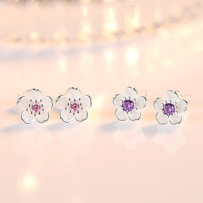 Brincos agulha em prata esterlina 925, moda, joia de alta qualidade, zircônia de cristal com fileira dupla, redondos, modelo H009