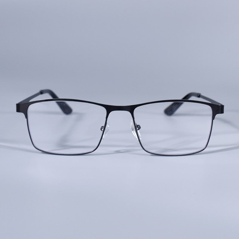 Homens Quadrados Metal Armação Grande Leitura Dobradiça de Mola Óculos de Presbiopia Bloqueio de Luz Azul Proteção Ocular Óculos +75+125+175+4