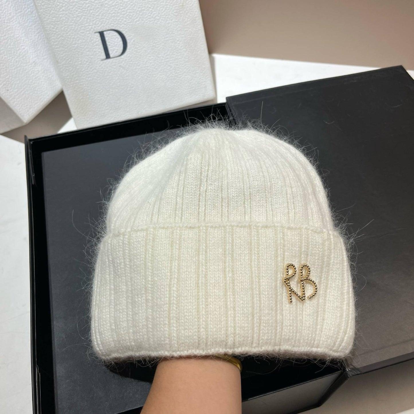 Women Ribbed Stretch Knit Beanie Soft Slouchy Wool Hat Extreme Cold Weather Warm Ear Protection Winter Fashion Cap