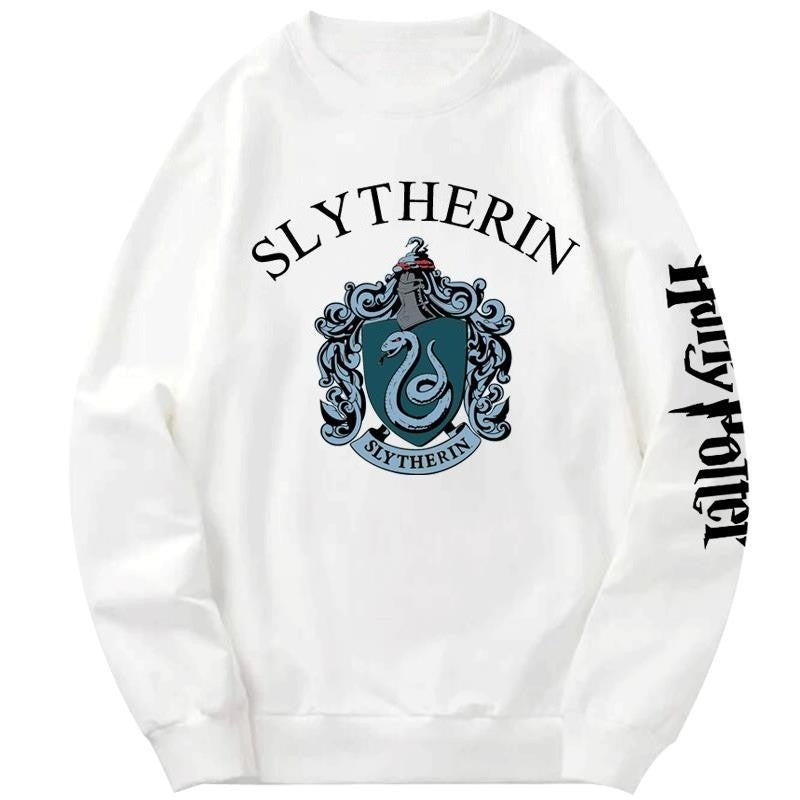 Harry Potter Co Branded Top for Students, College Style, Autumn and Winter Coat, Men's and Women's Loose Round Neck Hoodie
