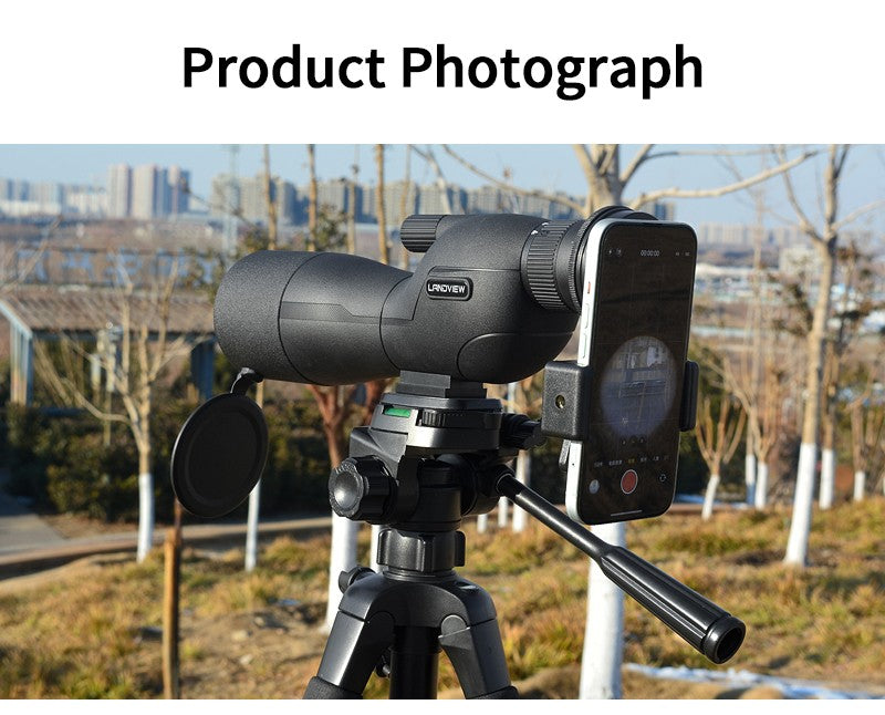 Telescópio Terrestre HD 25-75x60 com Zoom Potente, À Prova D'água, Prisma BAK4 de Longo Alcance para Equipamento de Acampamento com Tripé