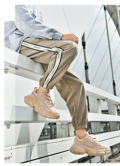 Tênis Masculino de Caminhada Esportiva de Alta Qualidade, Tamanho Grande 48, Plataforma, Tênis Casual Masculino, Tênis Moderno para Uso Externo