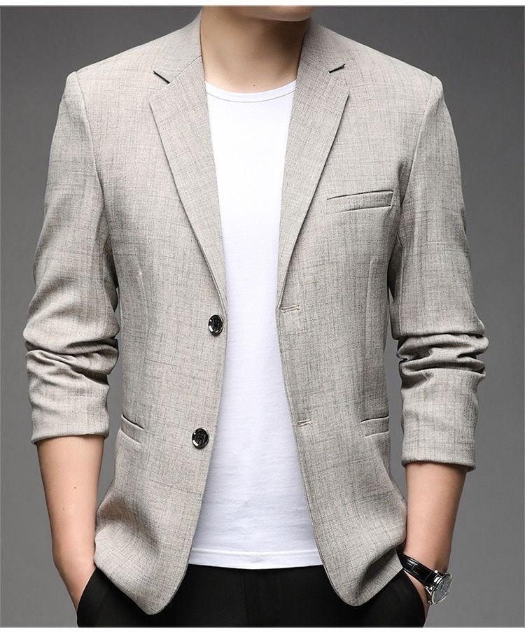 Men Formal Wear Thin Blazers Jackets New Spring Male Business Casual Suits Coats New Fashion Man Solid Blazers Men's Clothing 4X
