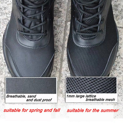 Bota Tática Leve de Verão para Combate Masculina e Feminina, Treino de Escalada, Impermeável, Caminhada ao Ar Livre, Sapatos de Malha Respirável