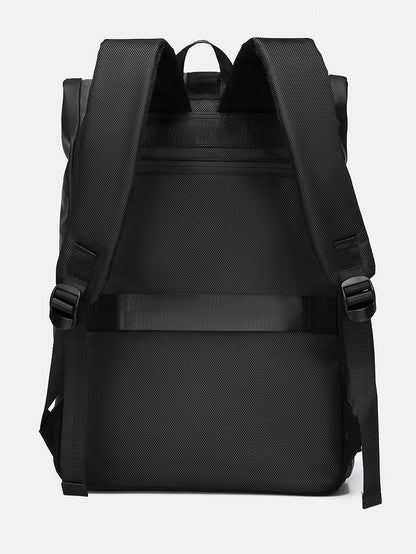 Mochila moderna 2025 com toque atlético, tecido à prova d'água, para laptop de 15,6 polegadas, design roll-top, grande capacidade para o dia a dia, viagens e escola