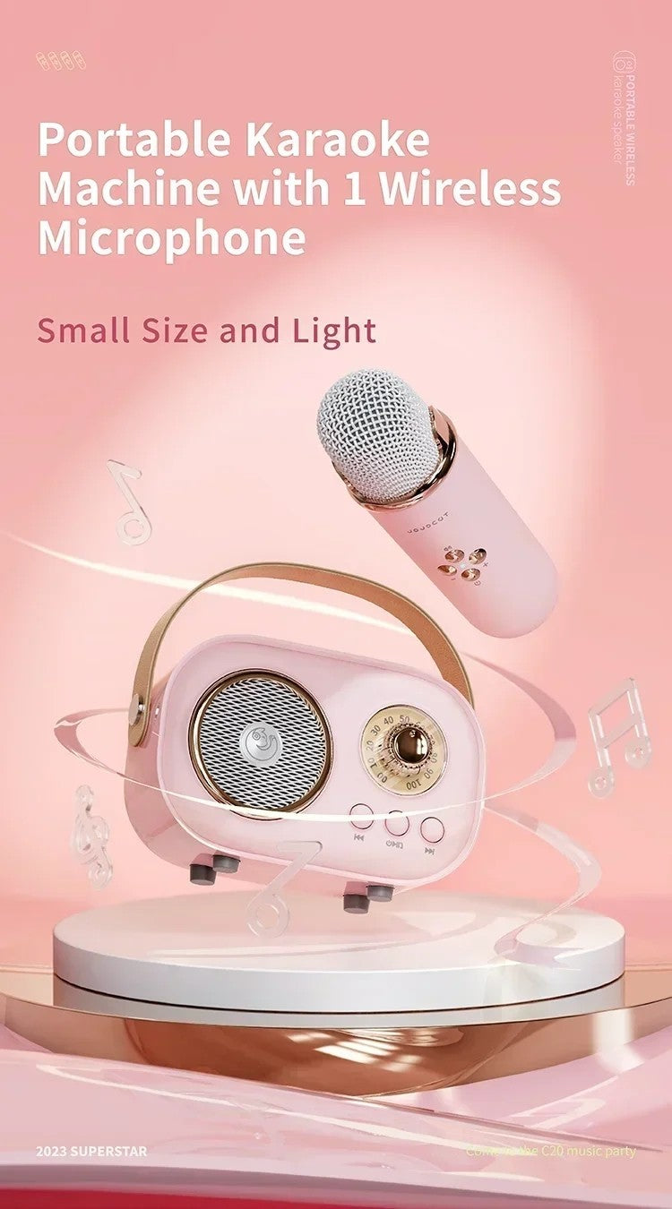 Karaoke Portable Wireless Bluetooth Speaker With Microphone Machine Radio FM Caixa De Som Mini Sound Box Music Small Column Mp3