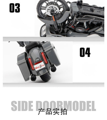 Maisto 1/18 Harley Davidson 2018 CVO Road Glide Modelo de Motocicleta Coleção de Veículos de Brinquedo Amortecedor Off Road Carro de Brinquedo