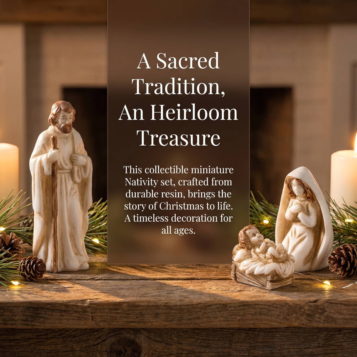 7-Piece Collector's Edition Miniature Christmas Nativity Set
