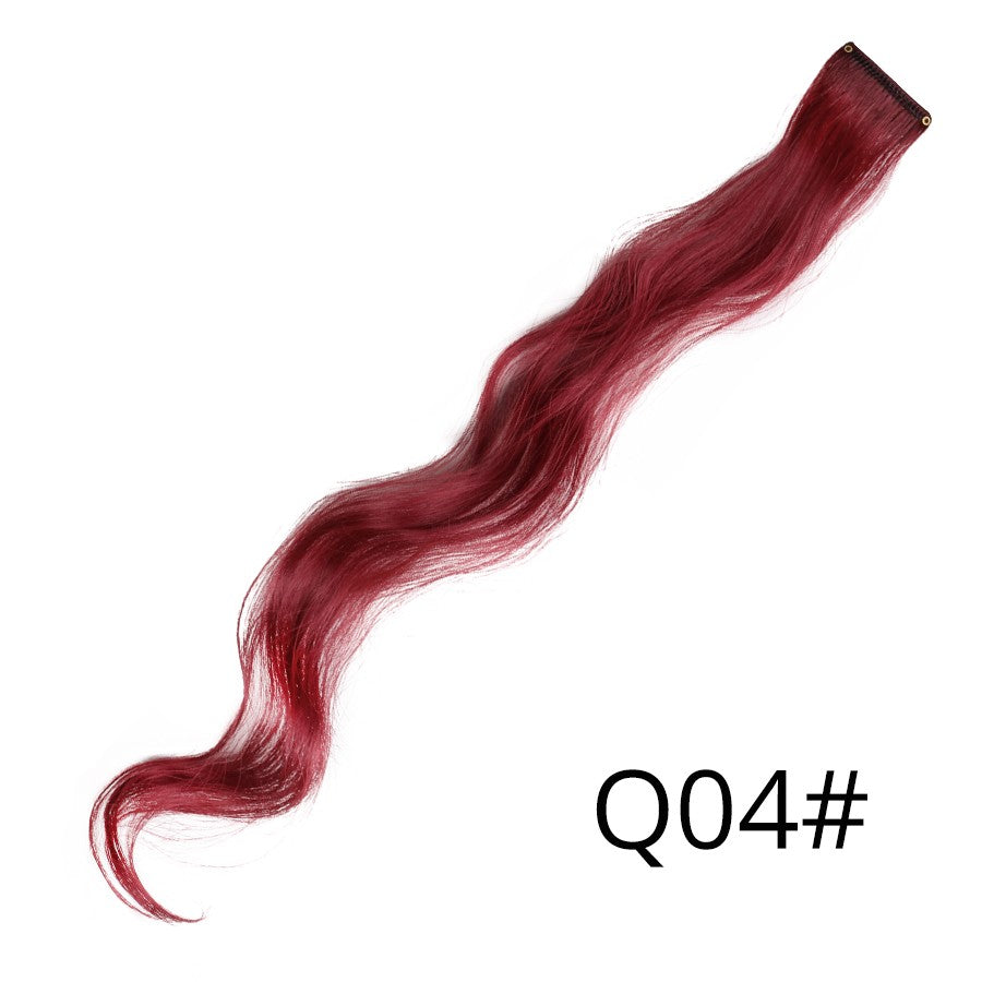 Apliques Sintéticos Presilha de Uma Peça Extensões de Cabelo Arco-Íris Cabelo Sintético Liso Peças de Cabelo de 45cm Longo Ombré Rosa Roxo Vermelho Azul