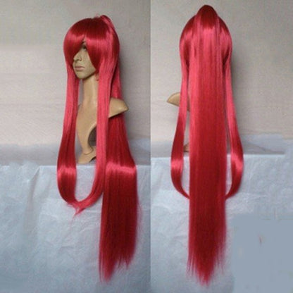 HAIRJOY Perucas sintéticas de cosplay de cabelo longo rabo de cavalo preto roxo vermelho cinza de fibra de alta temperatura