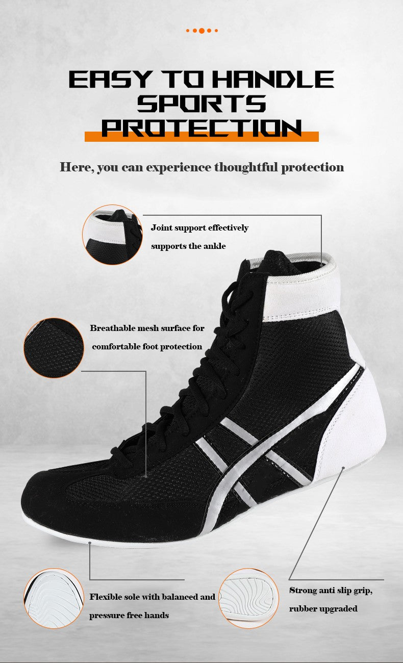 Weightlifting shoes boxing shoes breathable wear-resistant non-slip wrestling shoes fighting sports shoes gym training shoes