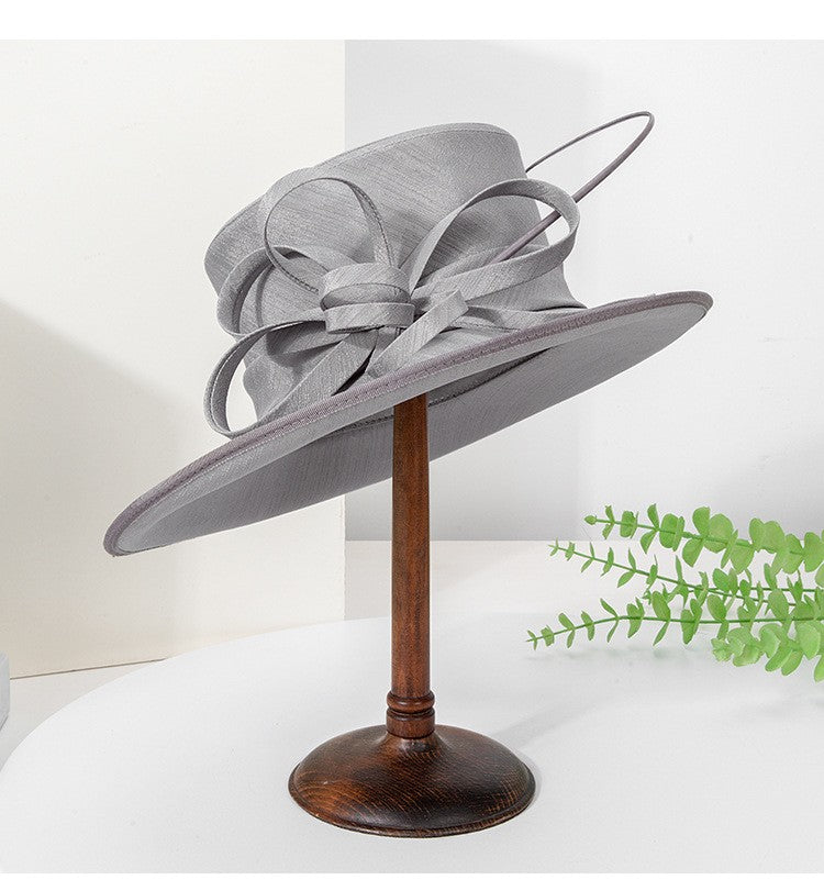 Moda Luxo Moda Pena Chapéu Chá Igreja Elegante Fotografia Cartola Feminina Banquete Fascinator Chapéus Formais de Casamento