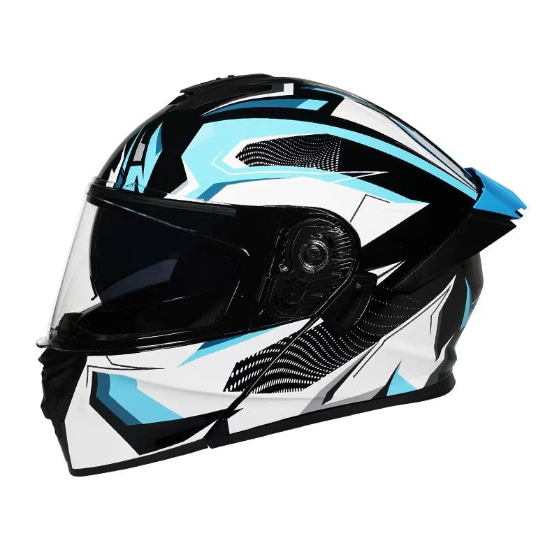 Capacete de motocross personalizado com lentes duplas elegantes para ambos os sexos, certificado pelo DOT e material ABS