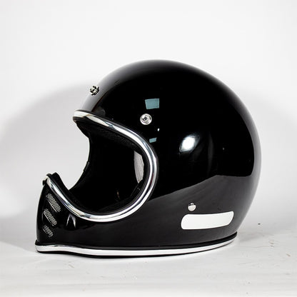 Capacete de motocicleta retrô japonês cruise ponta de vidro plástico reforçado com fibra capacete de motocicleta integral