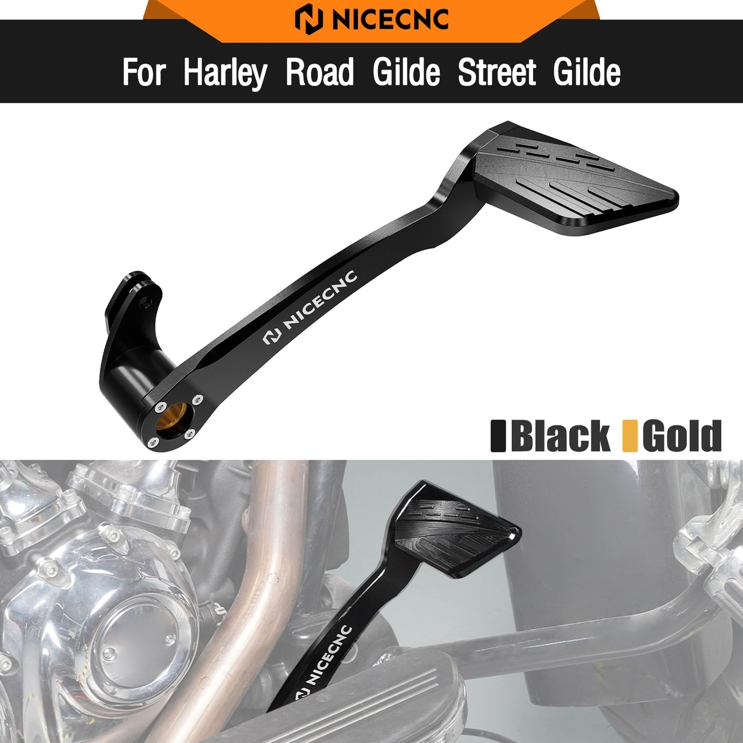 Para Harley Road Glide FLTRX 2015-2024 Pedal de freio traseiro Street Glide FLHX Special FLHXS Road King FLHR Ultra Limited FLHTK