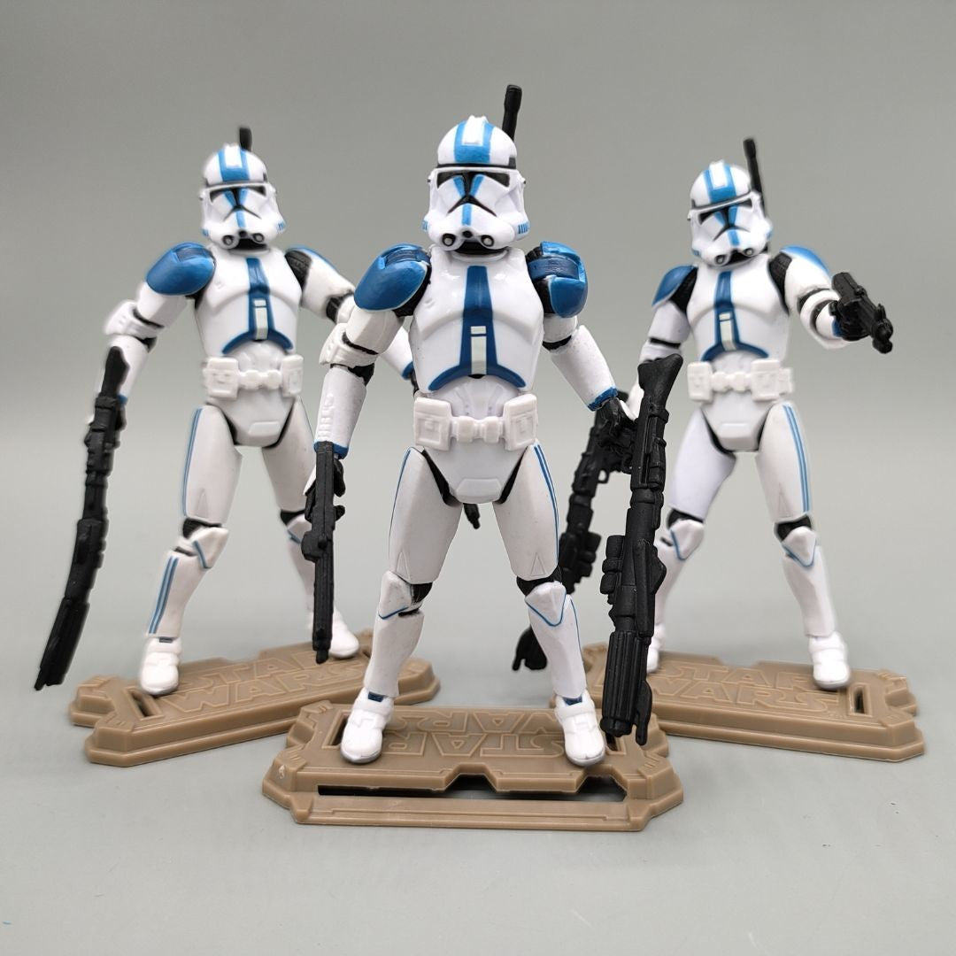 Lote de 3 Bonecos Soltos Star Wars Elite Force 501st 442nd Shadow Utapau Gree Shock Battalion Trooper 3.75" Coleção