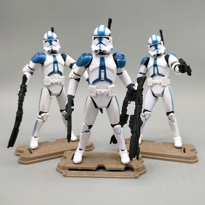 Lote de 3 Bonecos Soltos Star Wars Elite Force 501st 442nd Shadow Utapau Gree Shock Battalion Trooper 3.75" Coleção
