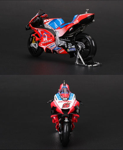 Maisto 1:18 NOVA Ducati Lenovo Team 2023 #1 Bagnaia Campeão Moto GP Corrida motocicleta de liga fundida Modelo de coleção de presente de brinquedo
