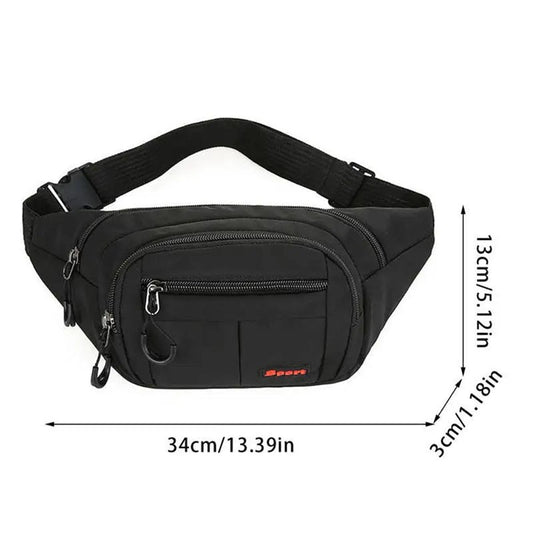 Large-Capacity Sports Single-Shoulder Bag - Anti-Theft Running Waist Pack, Multi-Functional Oxford Cloth Crossbody Bag