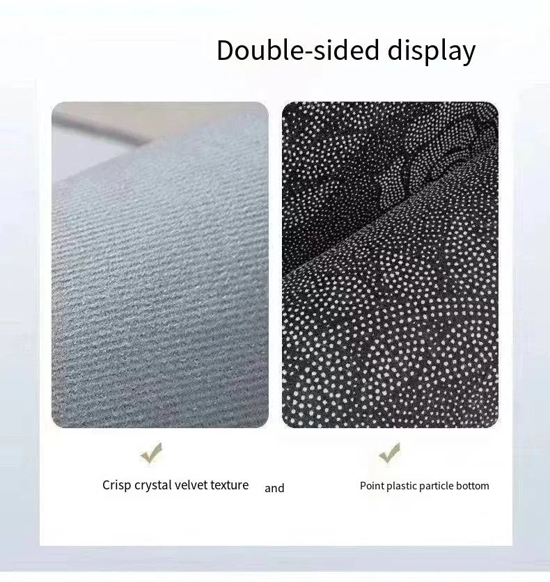 VIKAMA Christmas Welcome Doormat Lightweight, Machine-Washable Black & Gold Reindeer Print Rug Holiday Home Decor