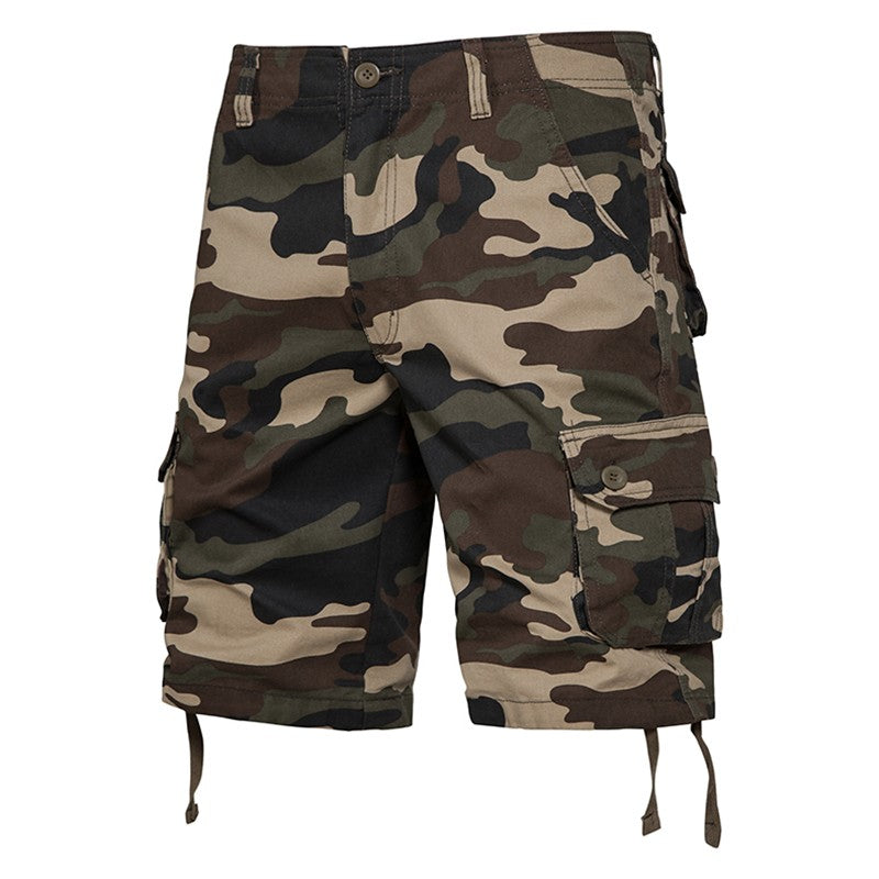 Loose camouflage beach five pants men's summer cotton thin section in the pants summer work casual shorts
