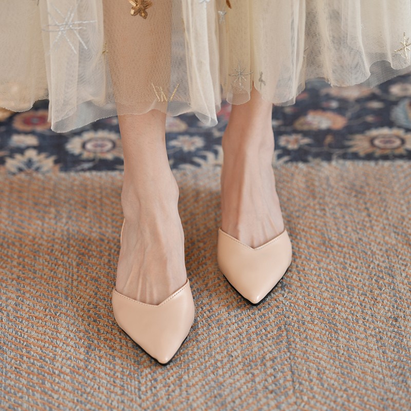 Women Flats Pointed Toe Lady Flat Heel Shoes Slip on Loafers Office Lady Elegant Shoes Soft Sole Comfortable Big Size 42