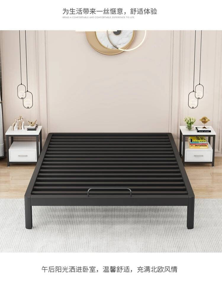 Bedroom Minimalist Bed Frame King Size Metal Hotel Double Bed Frame Modern Lounge Cama Matrimonio Multifuncional Furniture