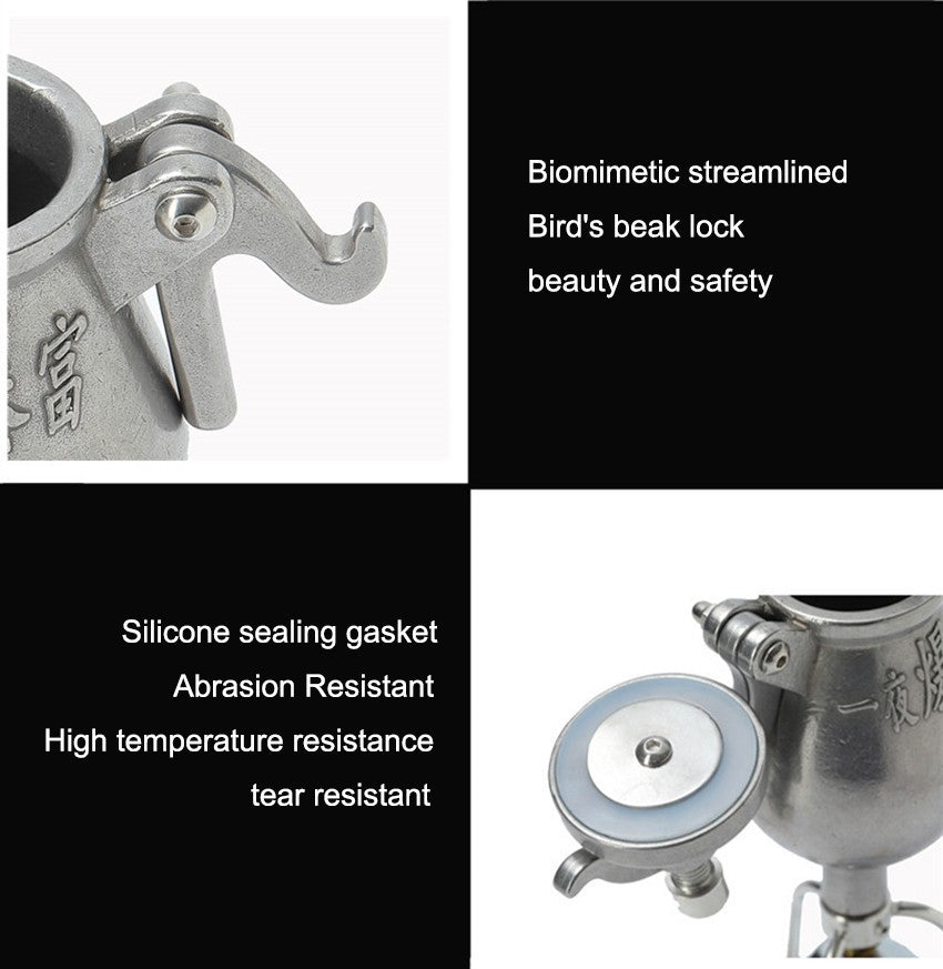 001 Hand Popcorn Machine Open Firing Popcorn Puffing Machine Stainless Steel Mini Popper Small Manual Popcorn Maker Open Firing