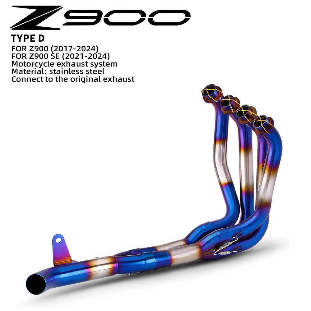 For Z900 Ninja 900 (2025-2026 Z900-SEstainless steel 2 oxygen sensor front exhaust, connected to the original car exhaust system