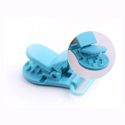 30/50/100pcs 1" 25mm Hot D Shape Plastic Baby Pacifier Clips Dummy Chain Holder Suspender Clips Clamp With Gripping Teeth