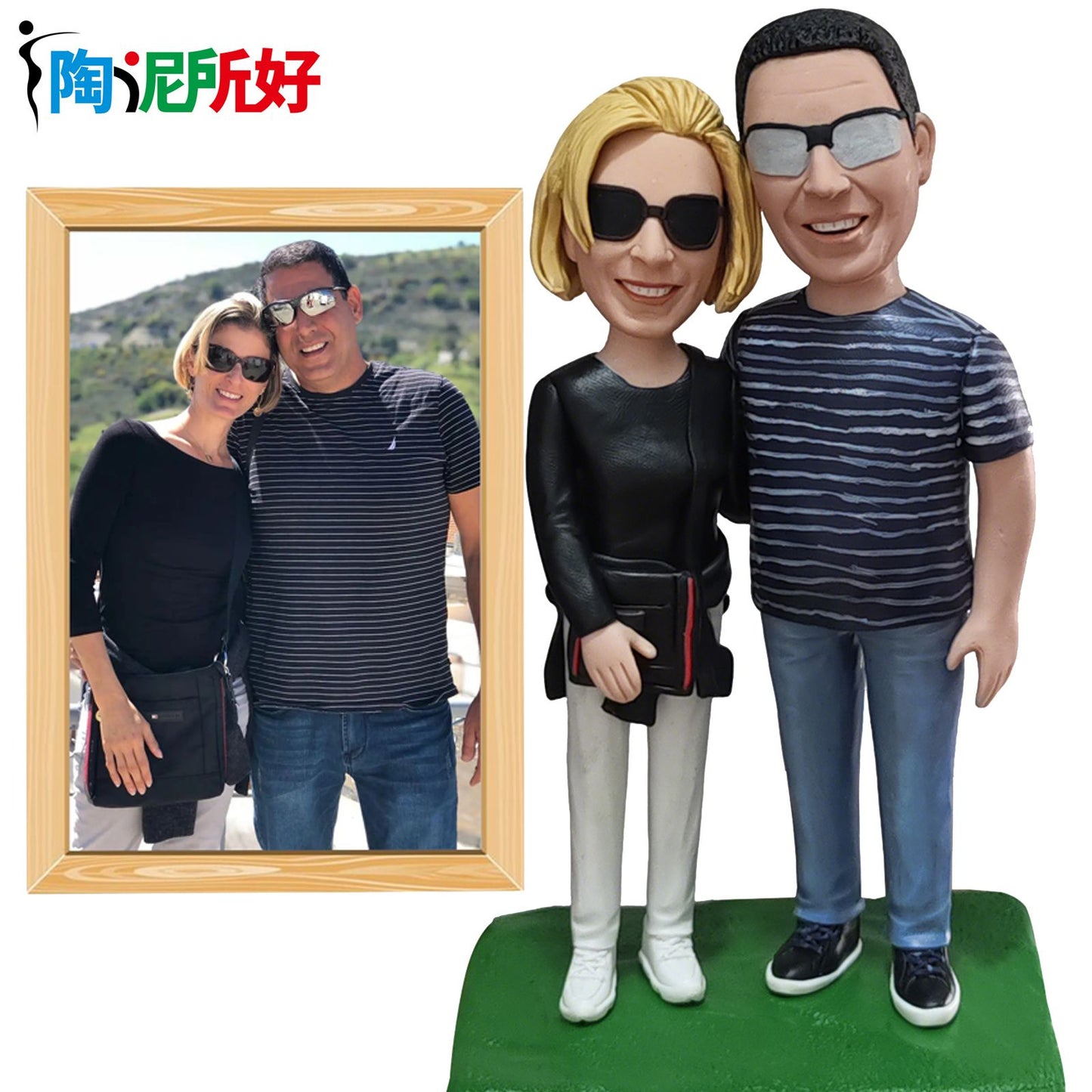 Bonecos Bobblehead Personalizados, Figura IA com Personalização de Corpo Inteiro, Boneco de Argila 3D Personalizado Baseado em Foto, Presente de Natal Para Esposa