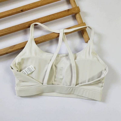 Beautiful Back Sports Underwear Women's Thin Shoulder Strap Hanging Neck Strap Naked Feel bra Yoga Bra Fitness Training Tank Top