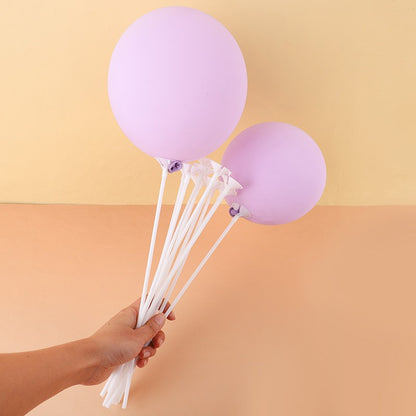 10/20Pcs Multipurpose Plastic Balloon Sticks With Cup White Balloon Holder Birthday Wedding Party Decorations Celebration Supply