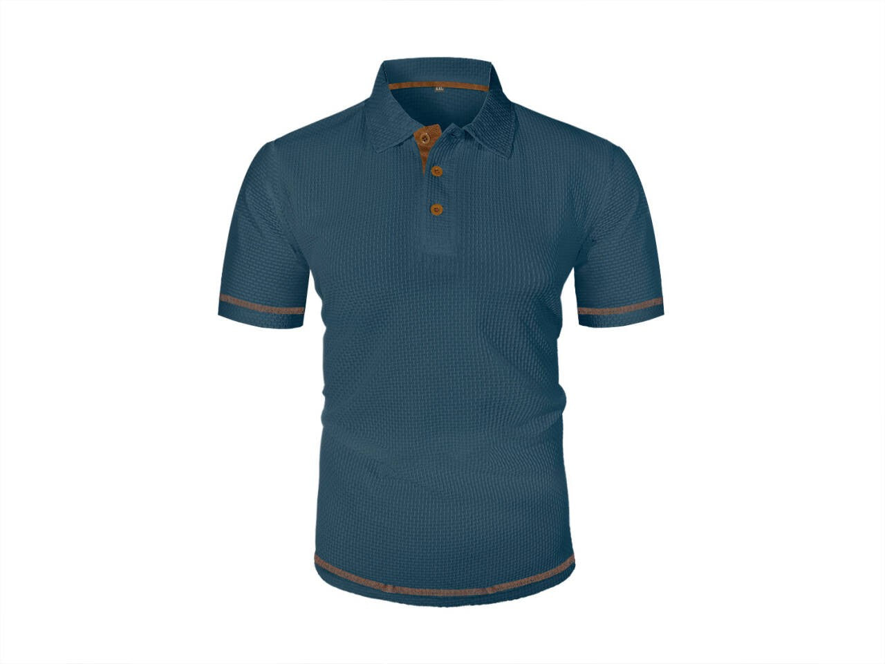Summer ice silk lapel men's short-sleeved T-shirt men's clothing top
