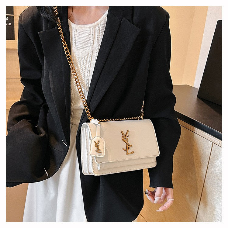 High quality women's bag crossbody bag large capacity texture single shoulder small square bag chain commuting phone bag
