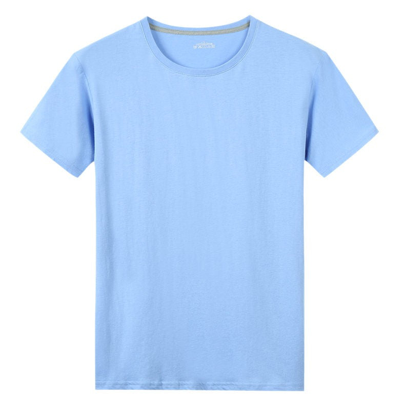 Hot Sale T-Shirts Male Tshirts Men Summer Tee Shirt Women Plain Solid Cotton Blue Short Top Tees Female Lady Girl Boy Brand Tee