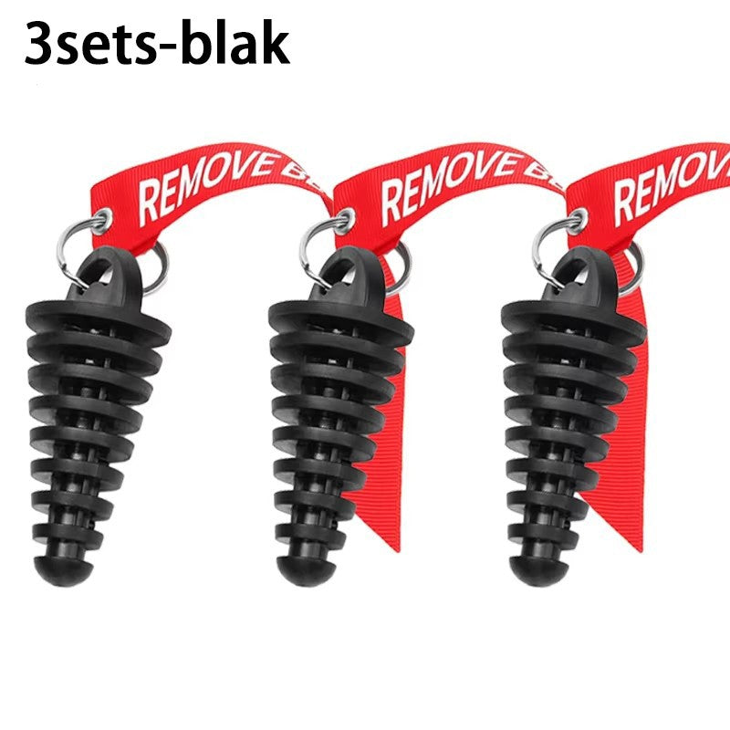 1/3/5pcs Motorcycle Exhaust Pipe Plug Muffler Wash Plug Pipe Protector Motocross Tailpipe Plug Move Blow-Down