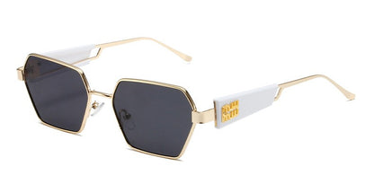 Metal Rectangle Sunglasses Women Fashion High Quality Frame Glasses Vintage Brand Designer Eyewear UV400