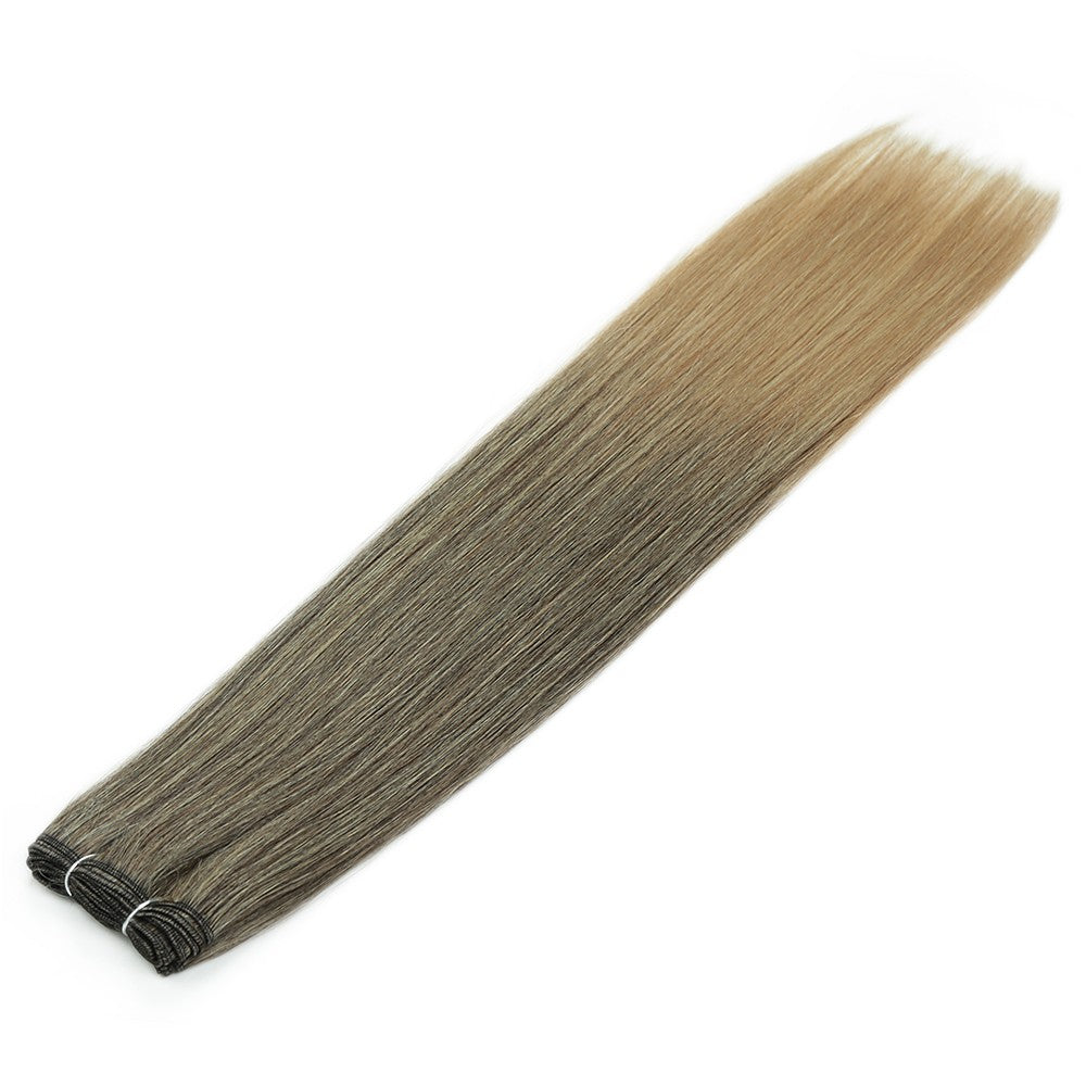 Alibaby Extensões de Cabelo Liso Ombré Tecelagem 26 Polegadas Cabelo Sintético Liso Longo Pacotes Cheios até as Pontas 150g