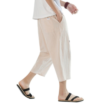 Summer Mens Cotton Casual Shorts Lightweight Straight Pants Solid Gym Sweatpants Fifth Beach Short Pants Outdoor Streetwear