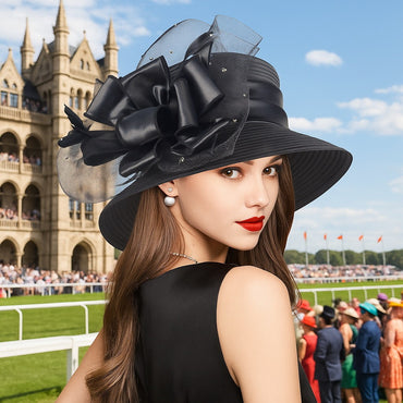 Chapéus de igreja elegantes e sofisticados para mulher, com diamantes, 2025, chapéus de casamento, fascinators para mulher