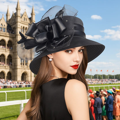 Chapéus de igreja elegantes e sofisticados para mulher, com diamantes, 2025, chapéus de casamento, fascinators para mulher