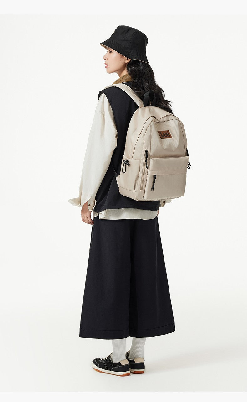 Mochila Leve LEE para Notebook 16 Polegadas Feminina Masculina Oxford, Bolsa Escolar de Ensino Médio de Grande Capacidade, Mochila de Estudante Universitário Adolescente