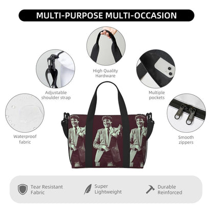 El Sol De Mexico Luis Miguel Beach Travel Bag Large Capacity Tote Bags for Gym Sport Women Shopping Duffle Shoulder Bag