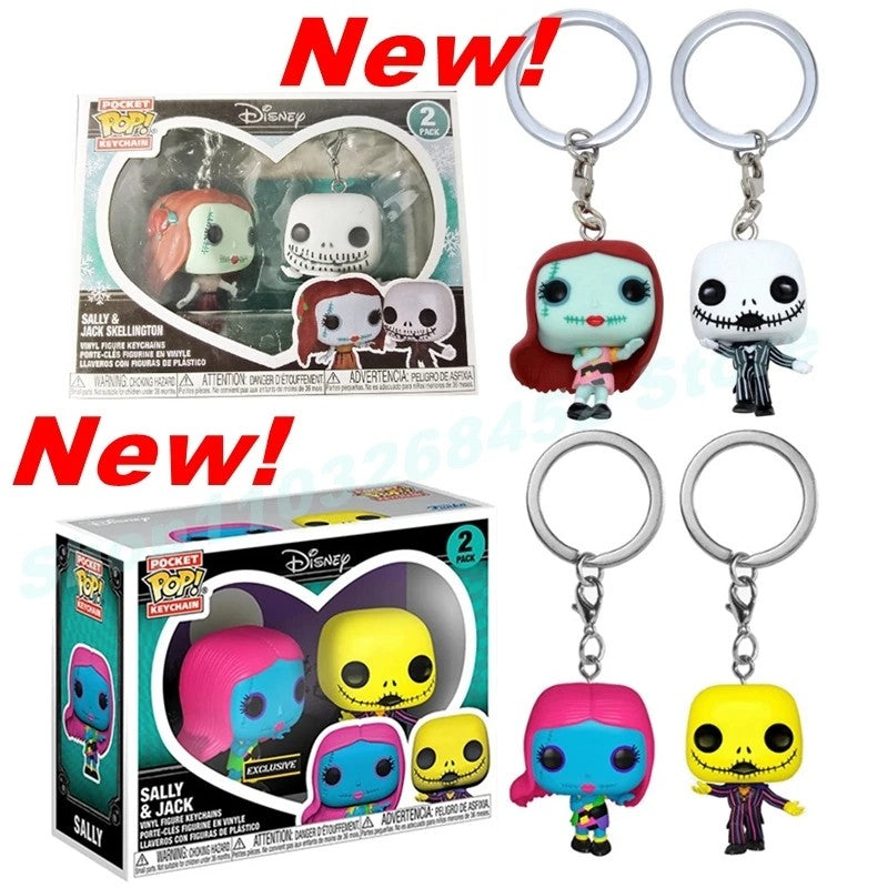 18 modelos de chaveiros de bolso FUNKO O Estranho Mundo de Jack #2 Sally Jack Neve Teddy Prefeito Zero Abóbora Bonecos de Ação